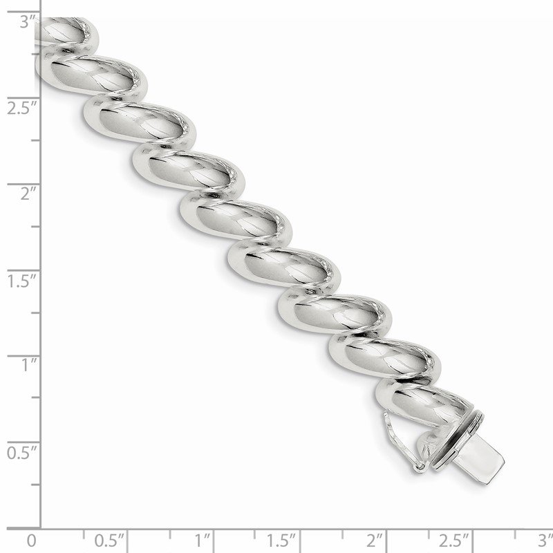 Quality Gold Sterling Silver 12mm San Marco Bracelet QM25 Hoff Jewelers