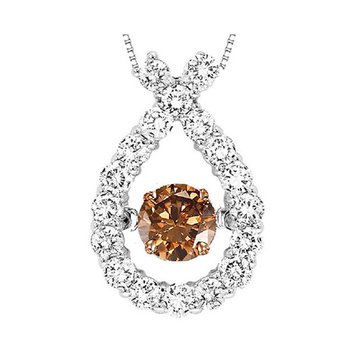 Rhythm of Love 14Kt Rose Gold Diamond 1/5CTW Pendant ROL1023