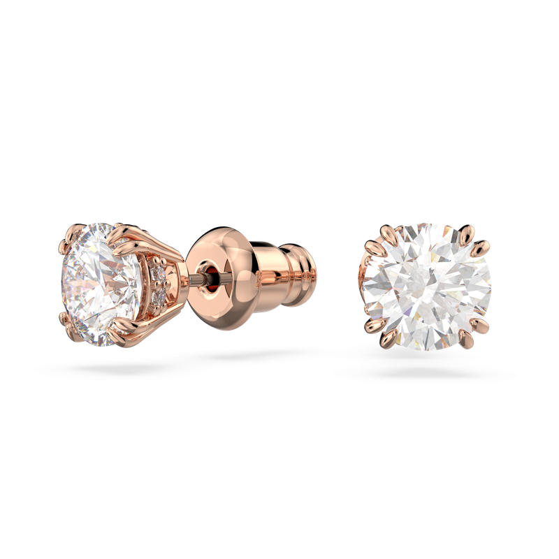 ピアス SWAROVSKI Stilla rose gold stud earrings 5638801 Swarovski Stilla stud earrings, Round cut, White, Rose gold