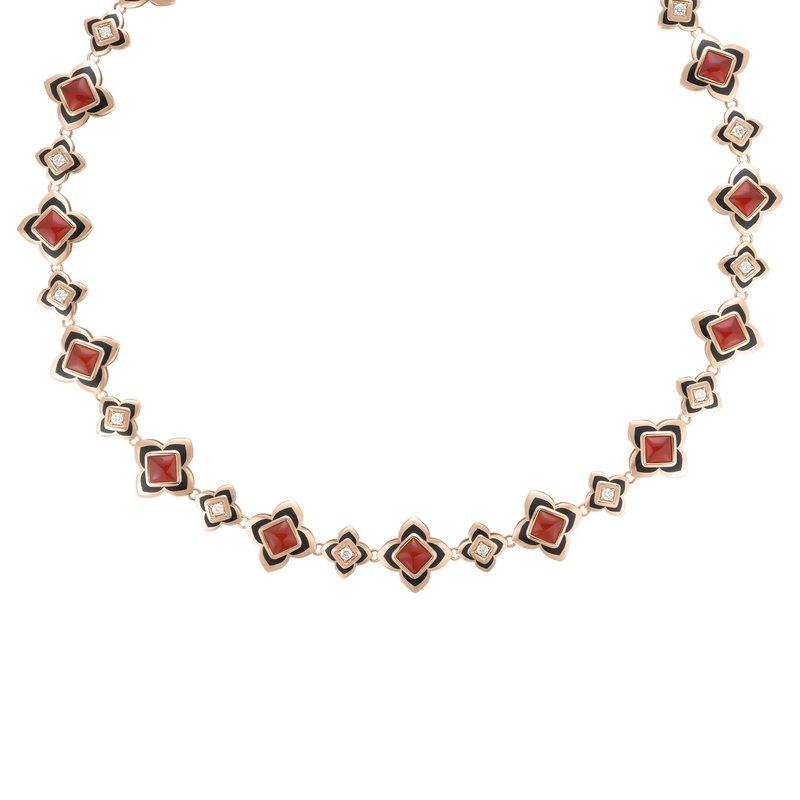 Roberto Coin 18K Rose Gold Palazzo Ducale Carnival Black Enamel