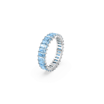 Swarovski Matrix ring, Baguette cut, Pink, Rose gold-tone