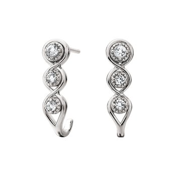 White Topaz 3-Stone Earrings ASPSSA2614WT