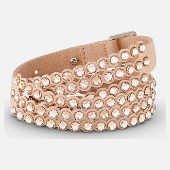 Swarovski popular Women's Leather Look Crystal Power Bracelet Collection