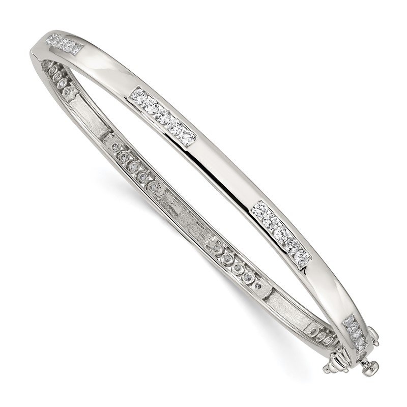 Quality Gold Sterling Silver Rhodium-plated Clear CZ Oval Quality Gold Sterling Silver Rhodium-plated Clear CZ Oval