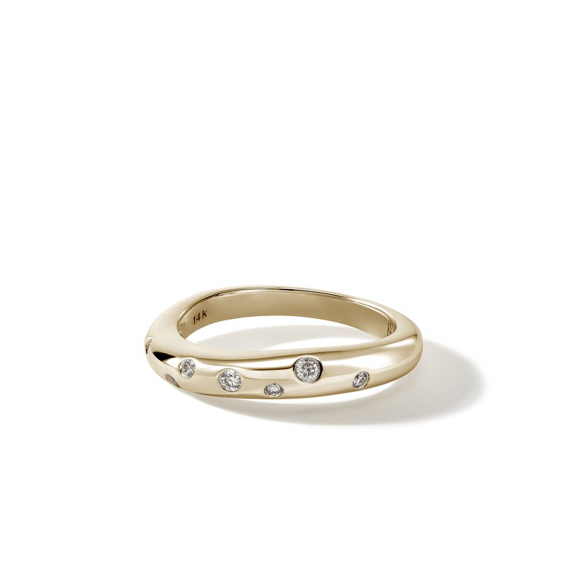 JOHN HARDY Surf Ring, Gold, Diamonds, Slim RGGX9011182DI