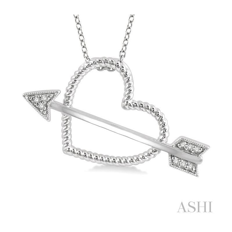 アイハート Jeweled Ivy Heart Pendant : L (Black CZ)｜ジュエルド