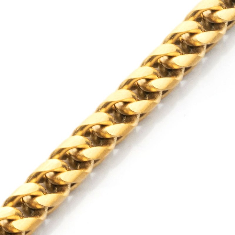 INOX Jewelry Matte Finish 18Kt Gold IP Stainless Steel Franco