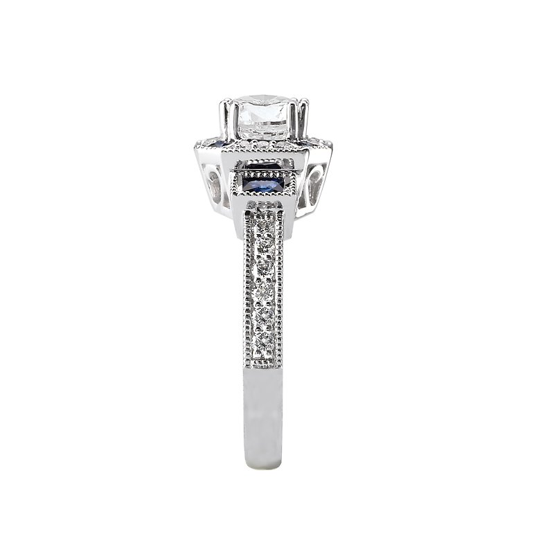 Romance Sapphire and Diamond Semi-Mount Ring 117254-100K