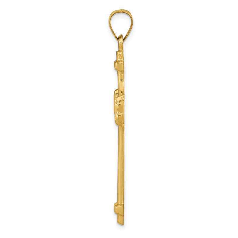 Quality Gold 14k Polished Fancy Cross Pendant XR1583
