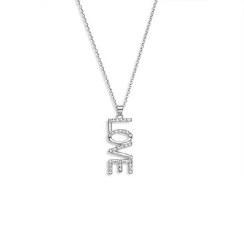 Rectangle Plate Love Pendant LN4491
