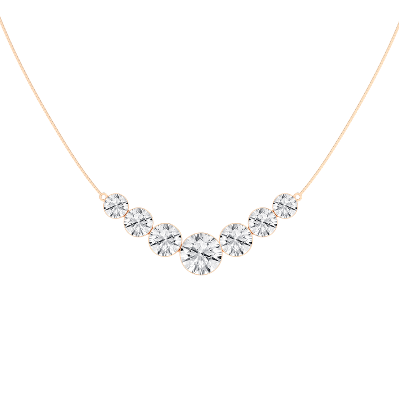 米12” Diamond D Feel It CAT3D Not On Label (Diamond D) /00250 Revelation Seamless™ 7-Stone Graduated Diamond Necklace