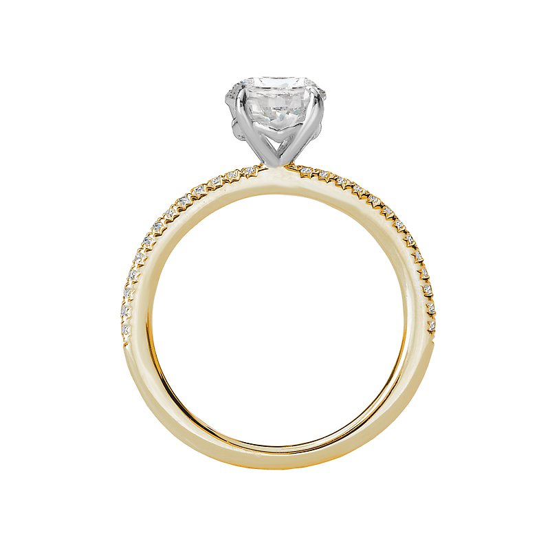 指輪・リング Round Dome Volume Ring #5405 Diamond Semi-Mount Rings 001-140-01835 14KY Jackson