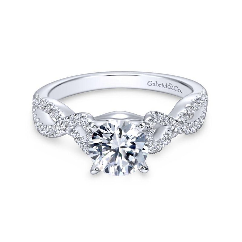 Bridal Bestsellers by Gabriel 14K White Gold Round Twisted