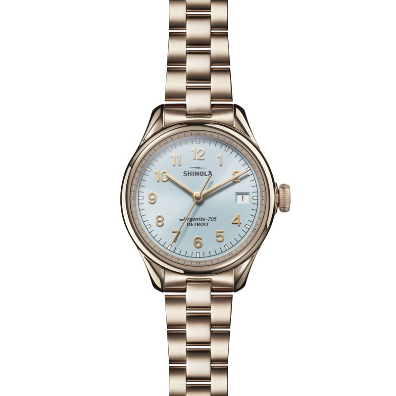 Shinola Silver Stainless Steel Women\'s Watch - Champagne Dial Shinola Vinton 3HD 38mm, MOP Silver and Champagne Bracelet  main image 3