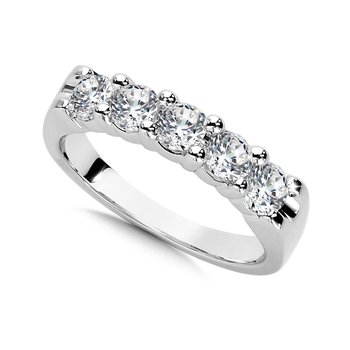 1 Carat 5-Stone Diamond Wedding Band WBD010-W
