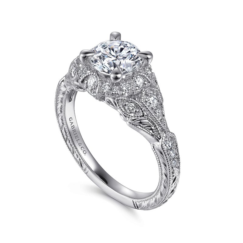 slim fit dress slacks Living Heirloom Diamond Engagement Ring in White Gold main image 1