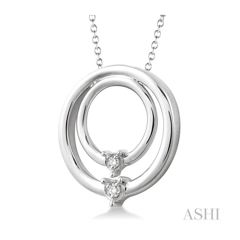 ASHI Silver Circle Diamond Pendant 86519DDSXSLPD - Diamond