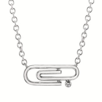 ●VVV● Diva Ribbon Heart Surgical Chain Necklace 25SSNK119M ○VVV○ Diva Ribbon Heart Surgical Chain Necklace 25SSNK119M