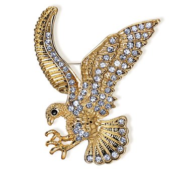 Eagle Pin with white Crystal Accents T494-TY1028
