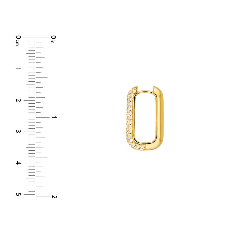 Midas Chain 5 Row Pave Diamond Paper Clip Earrings (1-1/2tcw