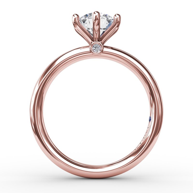 Fana Classic Six-Prong Round Diamond Solitaire Engagement