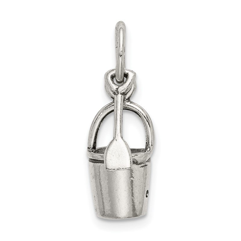 Newest Beach Pail Sterling Silver Jewelry Charm