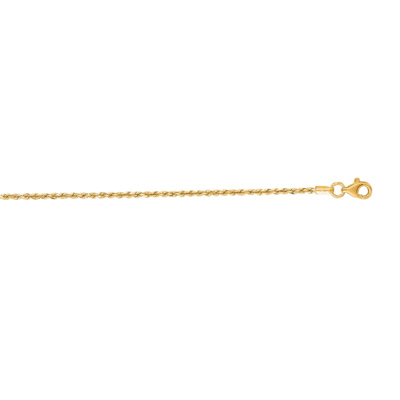 Royal Chain Royal Chain 10K Gold 1.6mm Solid Diamond Cut Royal Rope Chain 012ROY-18 ...