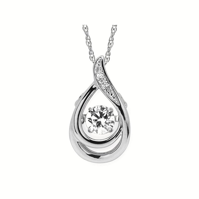 Ostbye ™ Tear Drop Pendant in 14K Gold with 1/4 Ctw