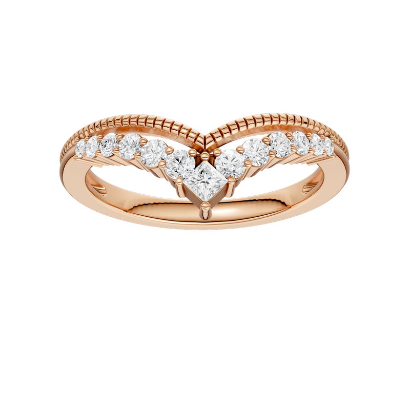 Revelation Diamond Milgrain Chevron Band RN00483 Stevens Diamond