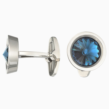 Swarovski hot Theo cufflinks Water element, Blue, Rhodium plated