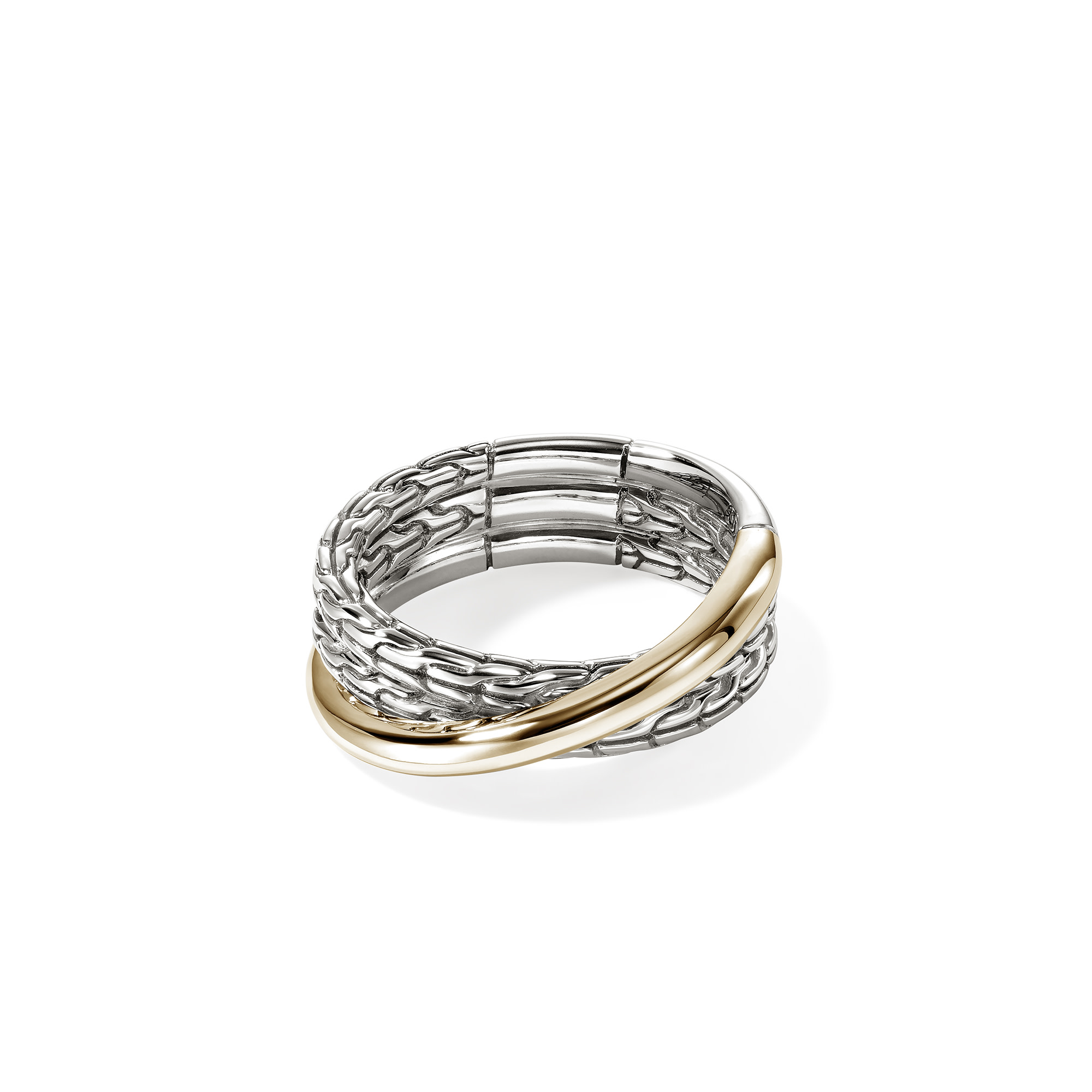JOHN HARDY JH Essential Crossover Ring, Gold, Sterling Silver