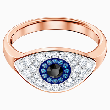 Swarovski Symbolic Moon Bangle, Black, Rose-gold tone plated Swarovski Symbolic Moon Bangle, Black, Rose-gold tone plated