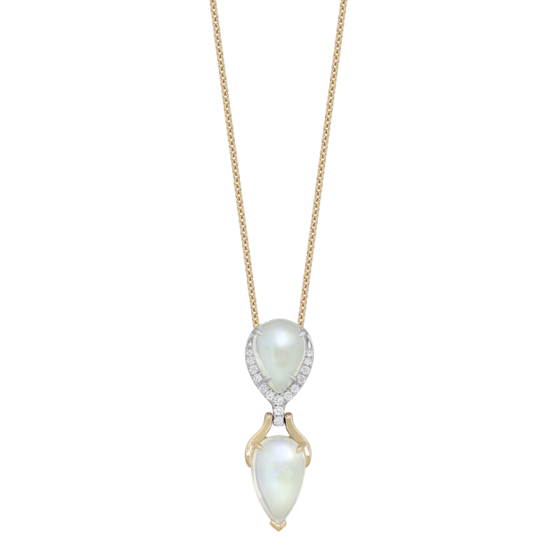 Spark Creations Moonstone & Diamond Necklace 25350-MST Spark Creations Moonstone & Diamond Necklace 25350-MST