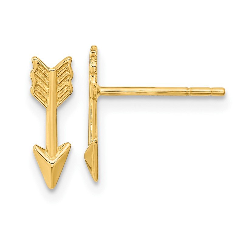 14k Yellow Gold Polished Arrow Post Earrings 14k Yellow Gold Polished Arrow Post Earrings