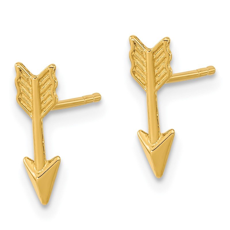 14k Yellow Gold Polished Arrow Post Earrings 14k Yellow Gold Polished Arrow Post Earrings