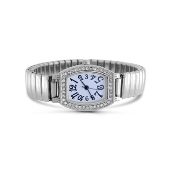 Silvertone Vintage Stretch Band Watch S618-SW1882ST