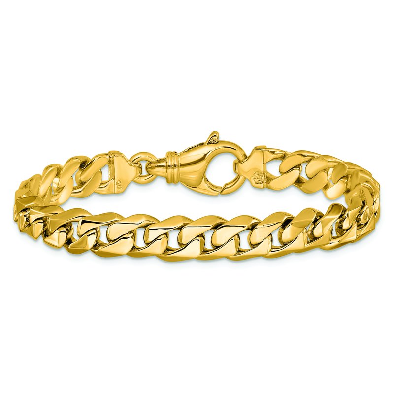 Herco 18K Polished Solid 8.2mm Fancy Curb 9 Inch Chain Bracelet ...