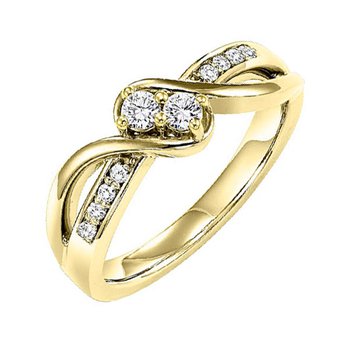 Twogether 14Kt Yellow Gold Diamond 1/5Ctw Ring TWO3015-4YC - Ellis