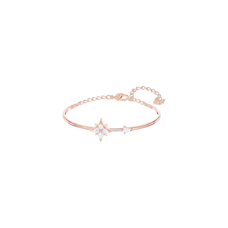 Swarovski Symbolic Bangle White Rose gold tone plated 5494338 Jeffrey Jewelry