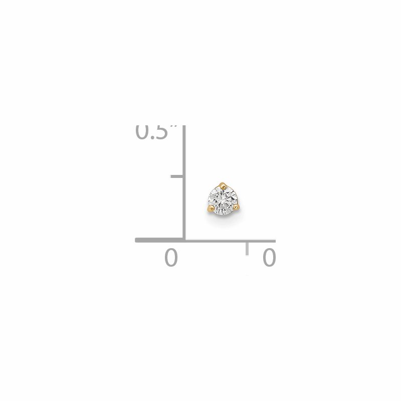 14k Gold 18 Gauge 3mm CZ Labret / Face Jewelry 14k Gold 18 Gauge 3mm CZ Labret / Face Jewelry