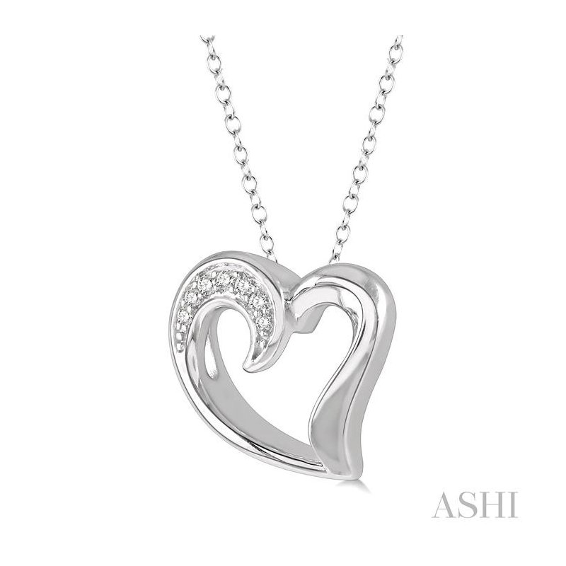 男女兼用 Silver ASHI Heart Pendant Fashion Diamond Shape アイドル