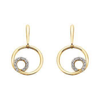 Diamond Swirl Earrings .10tw TJC10B3440D