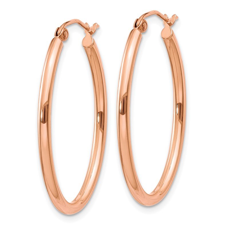 Rose gold oval earrings discount
