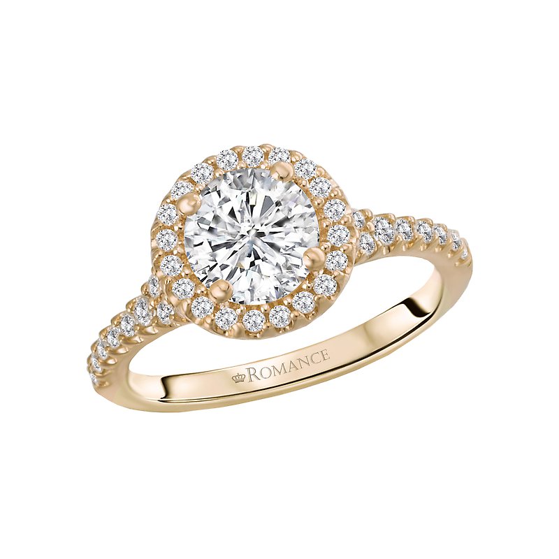 Romance Halo Semi-Mount Diamond Ring 117496-100RK - AmRheins.com
