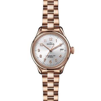 Shinola Watch: Vinton 3HD 32mm, Rose Gold Bracelet S0120183136