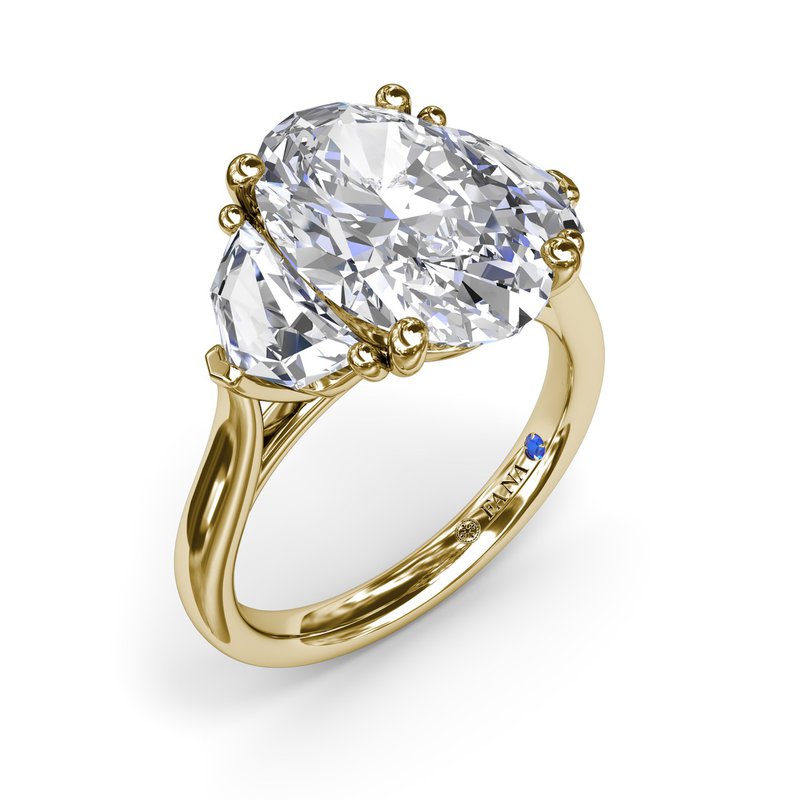 Fana Three Stone Diamond Cadillac Engagement Ring S4282