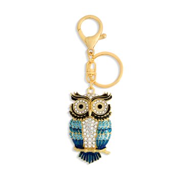 Owl-Shaped Keychain with Rhinestones J452-JJA00371