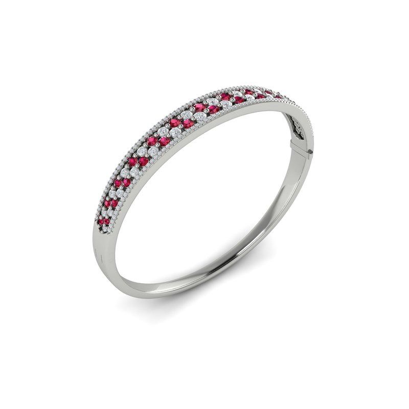 Vlora Diamond and Ruby Hinged Bangle VBB60106R - Moody's Jewelry Vlora Diamond and Ruby Hinged Bangle VBB60106R - Moody's Jewelry