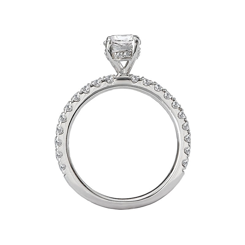 Romance Peg Head Semi-Mount Diamond Ring 117998-100K - J