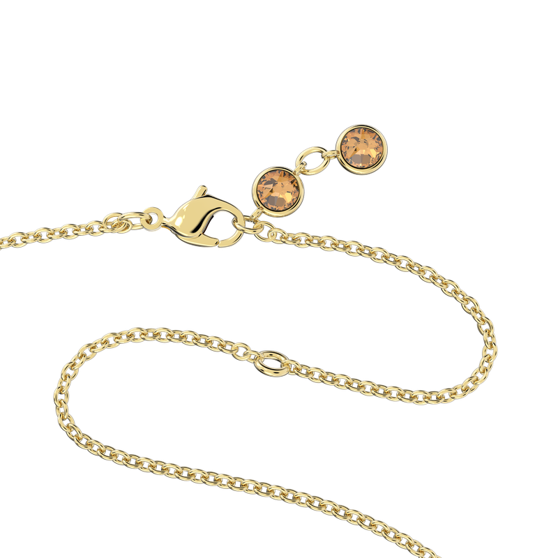 Swarovski Orbita necklace, Drop cut, Multicolored, Gold-tone